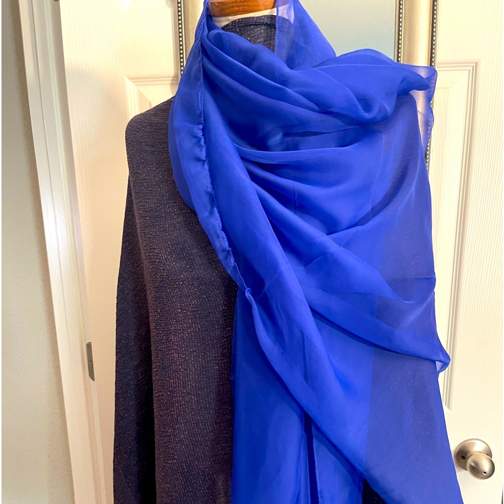 Royal blue scarf